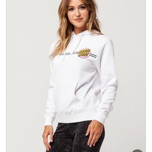 Santa Cruz White Hoodie Skater